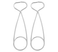 SilkRoadSupply Stainless Steel Fish Mouth Jaw Spreader Hanging Hook Rack for Cooking Water Bottle Outdoor Camping Fishing Gear Durable Silver 6 x 4.8 x 1.7 Inch 2Pcs