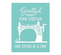 Silkscreen Stencil One Stitch at A Time,Reusable Self-Adhesive Silk Screen Printing, for Decor/Printing Wood/Fabric/Wall/Cup/Plate/Glass/Paper, Home Craft Projects Decorations Pattern (8.5x11inch)