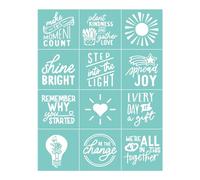 Silkscreen Stencil Shine Bright Minis-Watts of Love ,Reusable Self-Adhesive Silk Screen Printing, for Decor/Printing Wood/Fabric/Wall/Glass/Paper, Home Craft Projects Decorations Pattern (8.5x11inch)