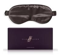 SILKSLEEK Eye Mask for Sleeping, 22 Momme Pure Mulberry Silk Sleep Mask Filled with 100% Pure Silk, Travel Essentials, Super Soft & Comfortable Blackout Eye Mask in Gift Box… (Chocolate)
