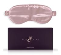 SILKSLEEK Eye Mask for Sleeping, 22 Momme Pure Mulberry Silk Sleep Mask Filled with 100% Pure Silk, Travel Essentials, Super Soft & Comfortable Blackout Eye Mask in Gift Box… (Blush Pink)