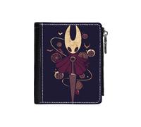 (Silksong Hollow Knight Hornet Bug Videogame_92) PU Wallet Compact Bifold with Zipper & Multiple Card Coins Slots Black Stylish Durable Graphic Design Print for Men Women Kids Christmas Gift