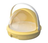 Silkworm Breeding Box Rearing Container with Ventilated Holes, Spacious Sturdy Observation Cabin for Kids, Boys, Girls, Transport Terrarium- Yellow