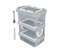 Silkworm Breeding Box Stable Container Keeper Set with Tweezers