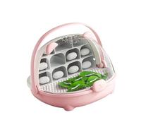 Silkworm Breeding Container Clear Habitat Cage With Detachable Trays And Handle For Easy Carry Outdoor Travel Breathable Silkworm Growth Container