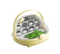 Silkworm Breeding Container, Transparent Habitat Cage with Removable Trays and Practical for Easy Transport, Outdoor Travel, Indoor for Silkworms with Removable Tray