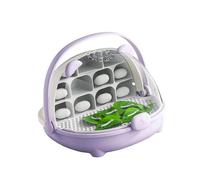 Silkworm Breeding Container, Transparent Habitat Cage with Removable Trays and Practical for Easy Transport, Outdoor Travel, Indoor for Silkworms with Removable Tray