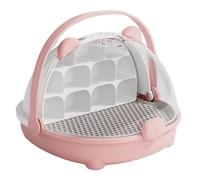 Silkworm Container - 25 cm Portable Transparent Feeding Box | Transport Handle Carrying Cage, Enclosure Pet Habitat, Observe Silkworm Habitat Carrier for Home, School, And Research