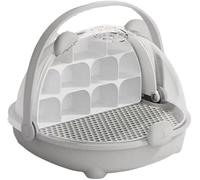 Silkworm Habitat Box for Easy Observation and Breeding of Small Animals, Grey