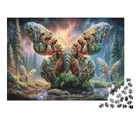 Silkworm Moth 1000 Pc Sturdy Cardboard Puzzle Insect Forest Landscape Teen Jigsaw 12-18 Fans After-school Activity Brainteasing Challenging Indoor Leisure Puzzle 70x50cm/1000pcs