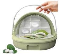 Silkworm Transport Container - Breathable Feeding Cage - Silkworm Reptile Cage Hatching Box - for Spiders Frog Scorpion Small Animal Amphibian Science Project Outdoor Activities Classroom Kids
