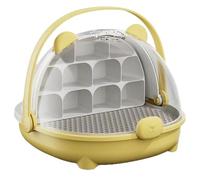 Silkworm Transport Container - Transparent Feeding Box | Cage Housing with Handle | Observation Habitat Carrier for Silkworms | Pet House for , Larvae, Science Projects, Bi