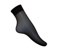 Silky 15 Denier Glossy Anklets Trouser Socks - One Size (Shoe Size 3-8) - 3 Pairs (as8, alpha, one_size, regular, regular, Black, One Size)