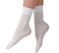 Silky 2 Pairs Adult and Children's Essentials Ballet Dance Socks (9-12 Shoe Size, White)