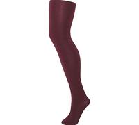 Silky 300 Denier Opaque Warm Fleece Tights - Wine - Medium