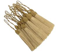 Silky Bookmark Tassels DIY Craft: 20pcs Small Handmade Pendant for Projects Supply, Sewing, Key, Garlands Trim, Keychains, Bags, Earrings Jewellery Making and Home Furniture Decor (Champagne)