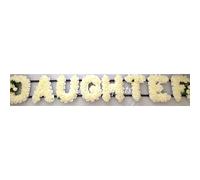 Silky Bouquets Daughter or Any 8 Letter Tribute - Personalized Funeral or Memorial Silk Flower Tribute | Custom Silk Funeral Flowers for Graves & Funerals