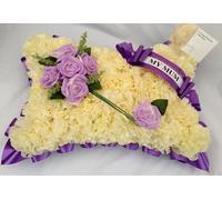 Silky Bouquets Pillow Silk Funeral Flower Mum Artificial Wreath Memorial Grave Floral Tribute