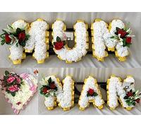 Silky Bouquets Silk Funeral Flower Package Mum Nan Artificial Memorial Tributes