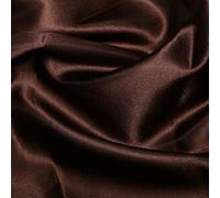 Silky Bridal Satin Fabric Material - Brown, 1Mtr 100cm x 150cm