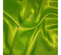 Silky Bridal Satin Fabric Material - Fluorescent Yellow, 1Mtr 100cm x 150cm