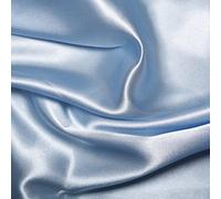 Silky Bridal Satin Fabric Material - Pale Blue, 1Mtr 100cm x 150cm