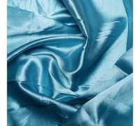 Silky Bridal Satin Fabric Material - Turquoise, 1Mtr 100cm x 150cm
