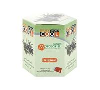 Silky Cool Moroccan Bath Soap with Olive Oil, Original Formula, Traditional Black Soap with Exfoliating Glove, Natural Ingredients. 300g