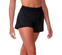 Silky Dance 2 in 1 Layered Running Shorts for Women, Black, X-Large