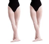 Silky Dance | 2 Pairs 60 Denier Footed Ballet Dance Tights | Full Foot Style | For Girls Kids Toddlers | (UK, Age, 9 Years, 11 Years, Regular, Theatrical Pink)