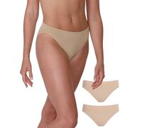 Silky Dance 2 Pairs Seamless High Cut Brief for Girls - Nude - Age 8-10