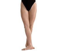 Silky Dance For Women | 1 Pair Intermediate 60 Denier Shimmer Footed Ballet Dance Tights | Toast & Light Toast (S, Light Toast)