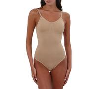 Silky Dance Seamless Low Back Camisole Leotard with Removable Padding (Nude, XXL/PLUS)