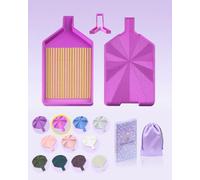 Silky Diamond Painting Tray with Lid, Diamond Painting Accessories, Diamond Art Tray with Prismatic Shine Lid, Diamond Art Accessories and Tools, Silky Grape