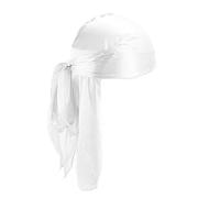 Silky Durag Cap, Velvet Durag for Men and Women, Perfect for 360 Waves, Dreadlocks and, Premium Velvet Durags for Headwrap, Ultra-Soft, Comfortable and Fashionable Everyday Accessory White