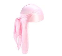 Silky Durag - Perfect for Waves, Braids & Locs - Premium Silk Du Rags for Men & Women - Wide & Long Tail - Ultra-Soft & Wrinkle Free Satin - Comfortable and Fashionable Durags for Headwrap Pink