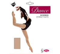Silky Girl's Dance Shimmer Stirrup Tights (1 Pair) in Light Beige | Size: 11-13 Years Silky Light Beige 11-13 Years
