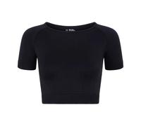 Silky Girl's Plain Crop Top in Black | Size: 6-10 Years Silky Black 6-10 Years