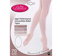 Silky High Performance Womens Convertible Dance Ballet Tights 70d - Pink Large