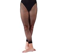 Silky Intermediate Footless Fishnet Dance Tights (Black, X-Large)