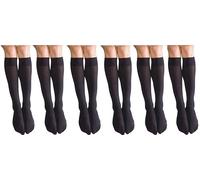 Silky Ladies Opaque 70 Denier Trouser Knee High Socks | 6 Pairs | Soft & Comfortable Hosiery | One Size UK 3-8 (UK, Alpha, One Size, Regular, Regular, Black)