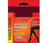 Silky Ladies' Warm Cosy Thermal Winter Tights, Soft Velvety Touch, 200 Denier. Wine. Medium