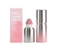 Silky Liquid Blush, Natural Buildable Dewy Cheek Tint, Sponge Tip Design, Lightweight Waterproof Long-Lasting Makeup, Non-Sticky Breathable Rosy Flush for Cheeks (light pink)