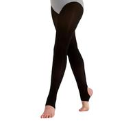 Silky Matte Stirrup Dance Tights - Black Large