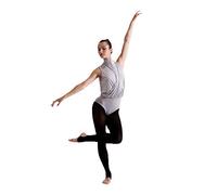 Silky Matte Stirrup Dance Tights - Black Large