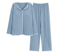 Silky Pyjamas For Women Uk Ladies Pyjamas Size 12 Women S Petite Pajama Set Petite Length Top Wide Leg Pants Satin Pjs For Sets Womens Sexy Set Light Blue L