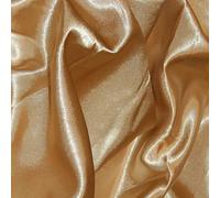 Silky Satin Dress Craft Fabric Plain Luxury Wedding Material 149cm Wide (Antique Gold) (Sample)