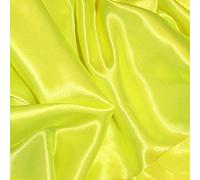 Silky Satin Dress Craft Fabric Plain Luxury Wedding Material 150cm. Wide. 20% Off When Selecting 3 or More Metres of Any one Given Colour. (FLO Yellow) (1m)
