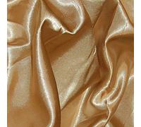 Silky Satin Dress Craft Fabric Plain Luxury Wedding Material 150cm. Wide. 50% Off When Selecting 3 or More Metres of Any one Given Colour. (Antique Gold) (2m)