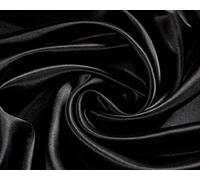 Silky Satin Fabric - Black - Sold Per Metre